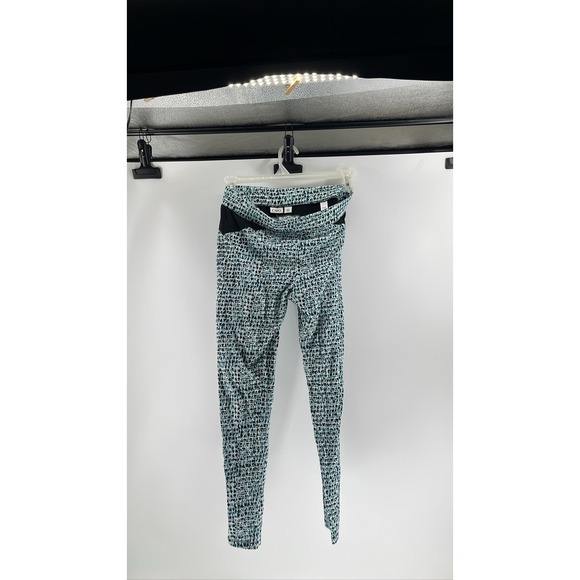 Cato Pants - Cato Women's Plus Leggings - Teal, Black, White Geometric Stretch Sz M
